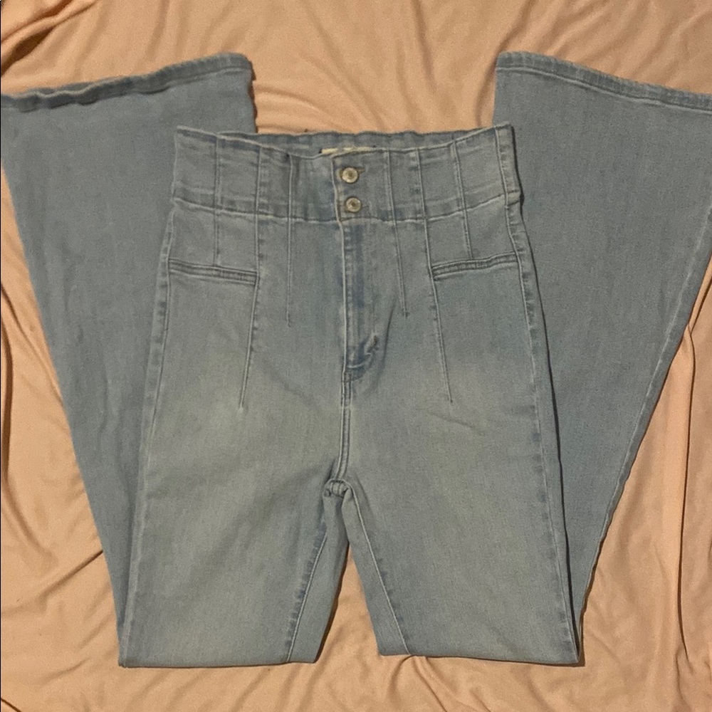 High-Waisted Light Blue Free people Jeans